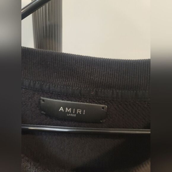 AMIRI Black Graphic Cotton Crew-Neck Sweatshirt Large - Picture 3 of 7
